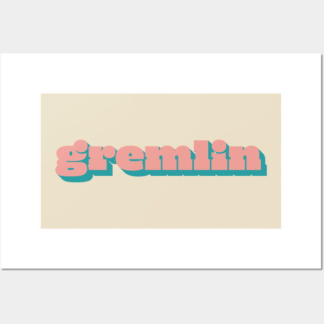 70's Retro Gremlin Wall Art by Craftee Designs